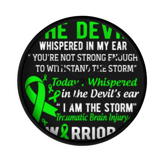 Discover I Am The Storm Traumatic Brain Injury Warrior Wall Clocks