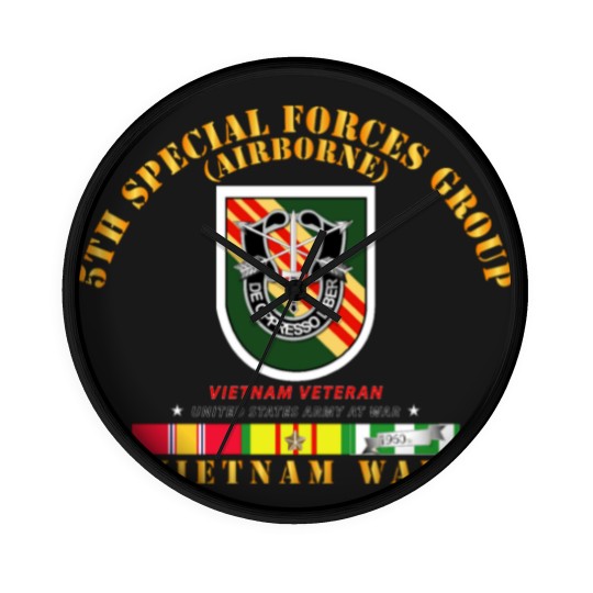 Discover Army 5th Special Forces Group w Flash VN SVC Wall Clocks