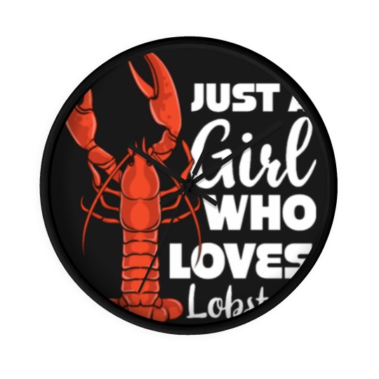 Discover Just a Girl Who Loves Lobsters Lobster Seafood Wall Clocks