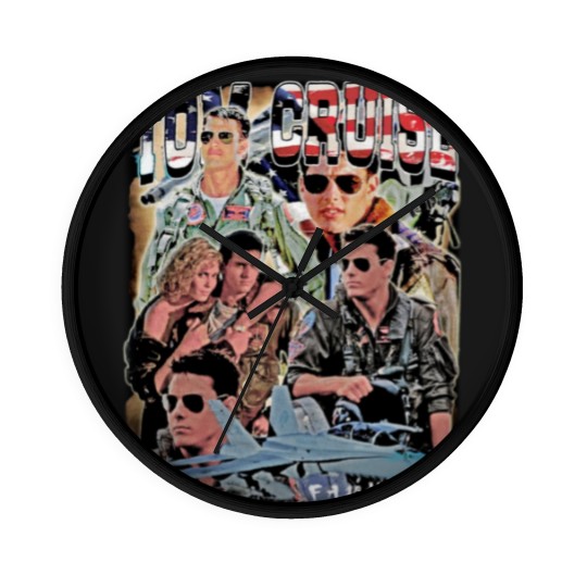 Discover Tom Cruise Wall Clocks Action Movie Fans Graphic Wall Clocks Homage Wall Clocks American Actor Classic 90s Retro Vintage Gift