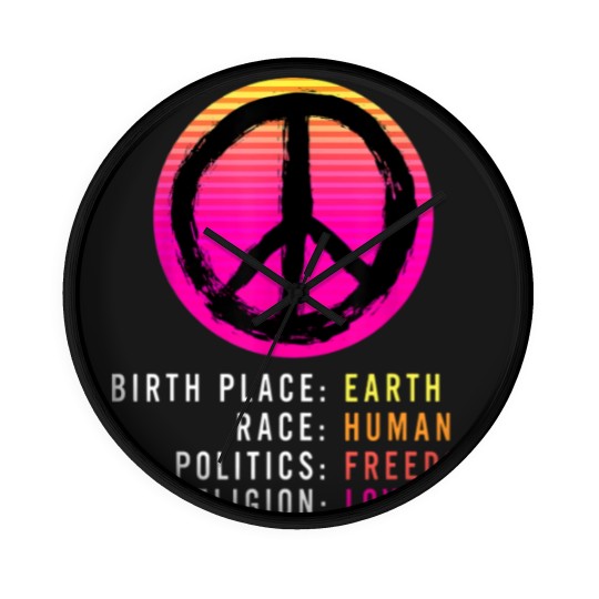 Discover Birthplace Earth-Race Human-Equality Wall Clocks