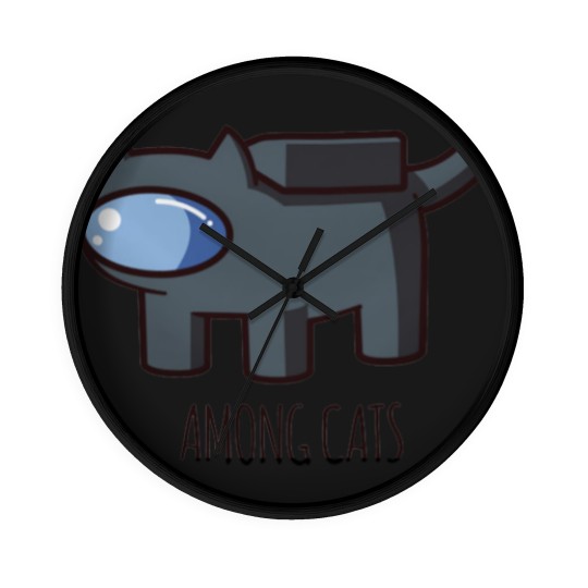 Discover Among Us black cat - Among Us - Wall Clocks