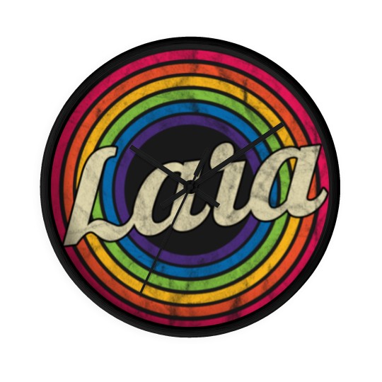 Discover Lara - Retro Rainbow Faded-Style - Lara - Wall Clocks
