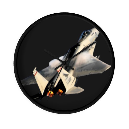Discover F-15C Eagle afterburner no background - F 15 Eagle - Wall Clocks