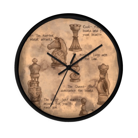 Discover Fantasy Chessmen - Chess - Wall Clocks