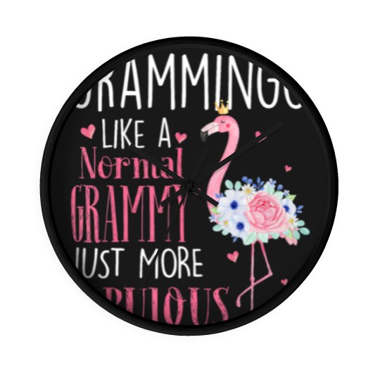 Discover Flamingo Grammingo like a normal Grammy Gifts Wall Clocks