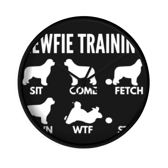 Discover Newfoundland Training Newfie Dog Tricks - Newfoundland - Wall Clocks