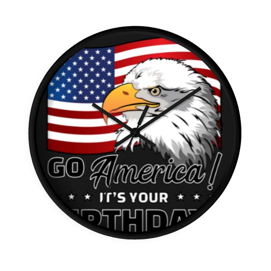 Discover 4th of July American Flag Eagle - 4th Of July - Wall Clocks