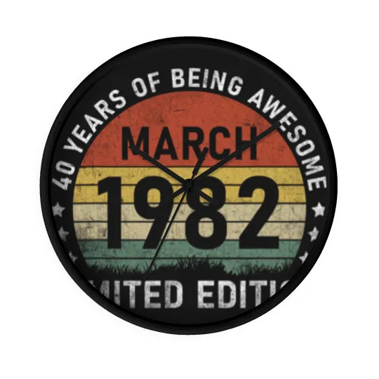 Discover Vintage March 1982 Retro 40 Wall Clocks