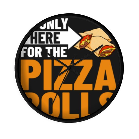Discover Pizza Rolls Cheese Pepperoni Vegan Wall Clocks