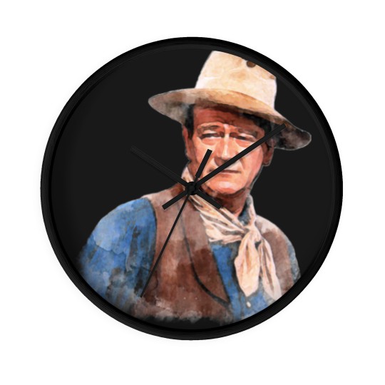 Discover John Wayne "The Duke" - Watercolor - John Wayne - Wall Clocks
