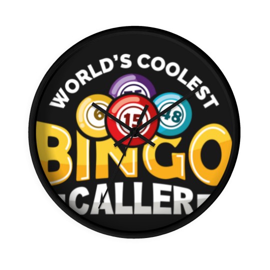 Discover World's Coolest Bingo Caller Lucky Bingo Player Wall Clocks