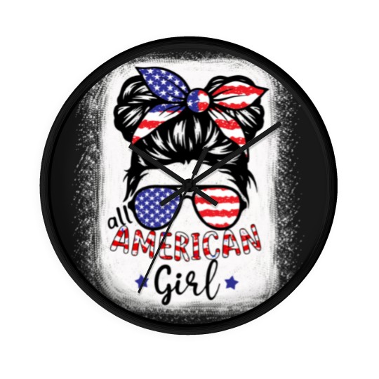 Discover All American Girl Bleached Wall Clocks Patriotic July 4th Wall Clocks