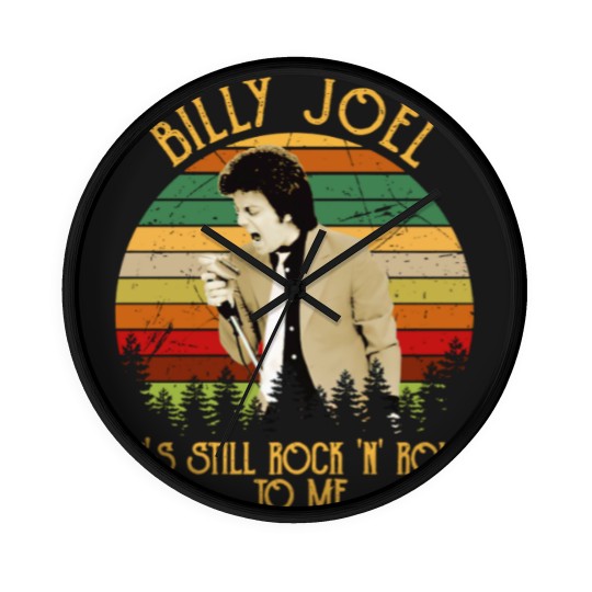 Discover Vintage Billy Tees Joel It's Still Rock and Roll To Me Essential Wall Clocks