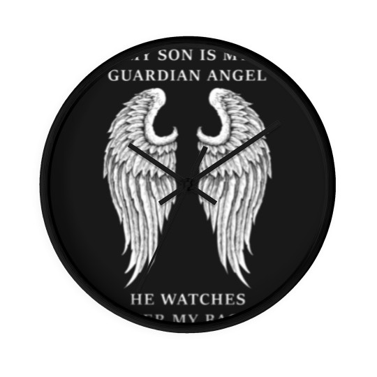 Discover Son - My son is my guardian angel Wall Clocks