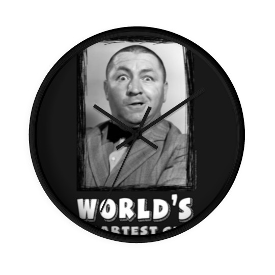 Discover The Three Stooges Curly, World's Smartest Guy Wall Clocks