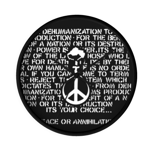 Discover Peace or annihilation Wall Clocks - Crass - Wall Clocks
