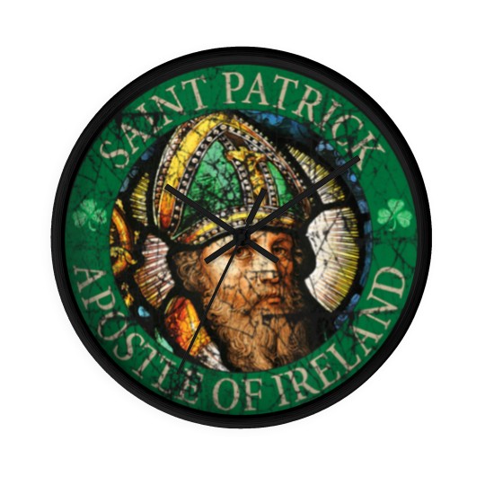 Discover Saint Patrick Apostle of Ireland distressed Wall Clocks