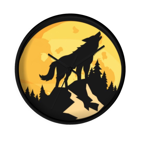 Discover wolf - Wolf - Wall Clocks