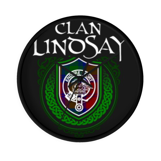 Discover Lindsay Surname Scottish Clan Tartan Crest Badge Wall Clocks