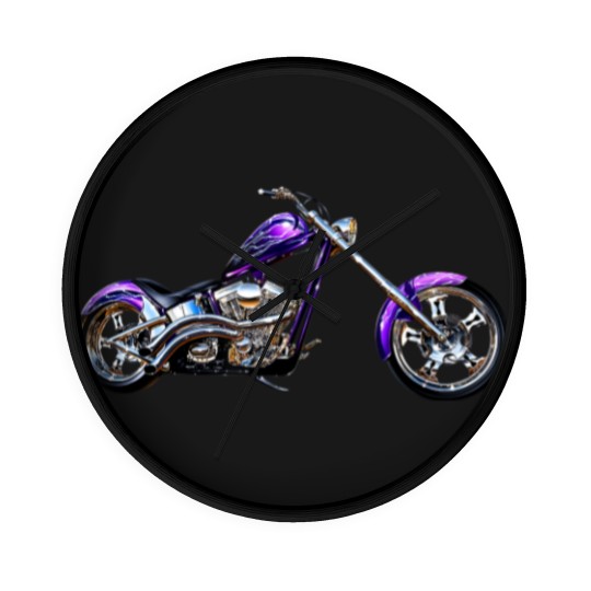 Discover Purple Chopper Motorcycle Wall Clocks Wall Clocks