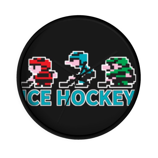Discover 8-bit Ice Hockey Guys for Dark Wall Clocks - Nintendo - Wall Clocks