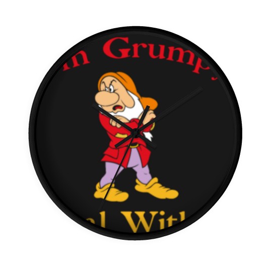 Discover I'm grumpy deal with it Wall Clocks