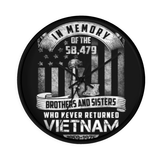 Discover In Memory of Vietnam Veteran Wall Clocks