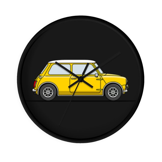 Discover Classic Mini Cooper - Yellow - Mini - Wall Clocks