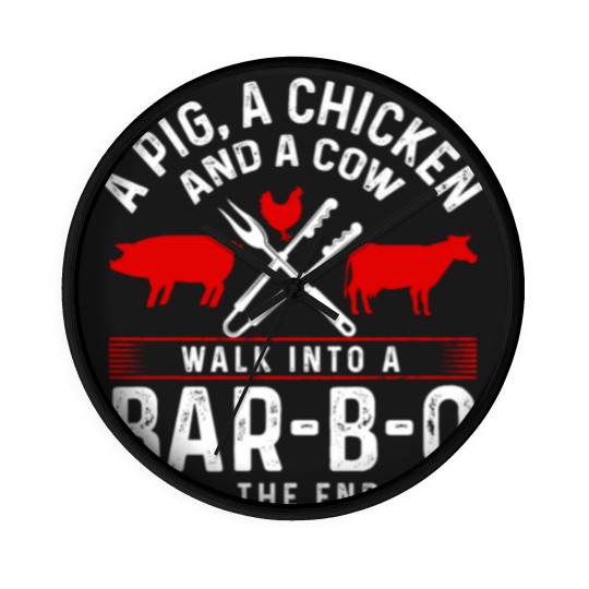Discover Grill Barbecue BBQ Season Meat Grillmaster Gift Wall Clocks