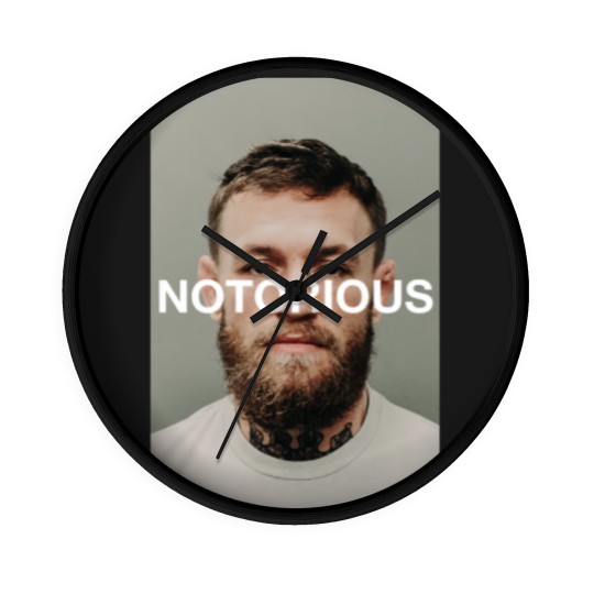 Discover Connor McGregor Mugshot Notorious - Connor Mcgregor Mugshot - Wall Clocks