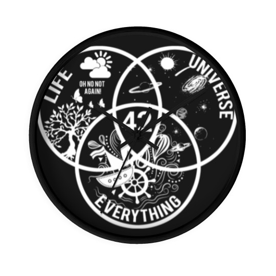 Discover 42 the answer to life the universe and everything Wall Clocks