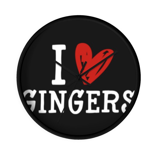 Discover Redhead Lover Irish Red Haired Men Women I Love Gingers Wall Clocks