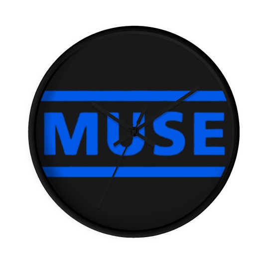 Discover Muse Unisex Wall Clocks: Dark Blue Logo
