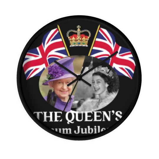 Discover Queen Elizabeth II Platinum Jubilee 2022 CELIBRATION  Emblem Wall Clocks  Union Jack Wall Clocks The Queen's Wall Clocks