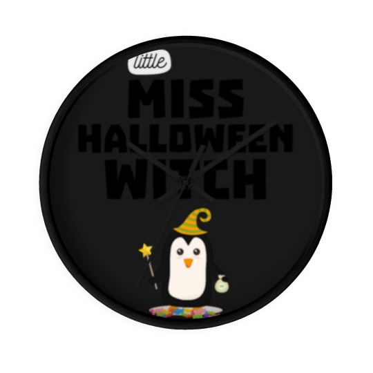 Discover Miss Halloween Witch Penguin gift Wall Clocks