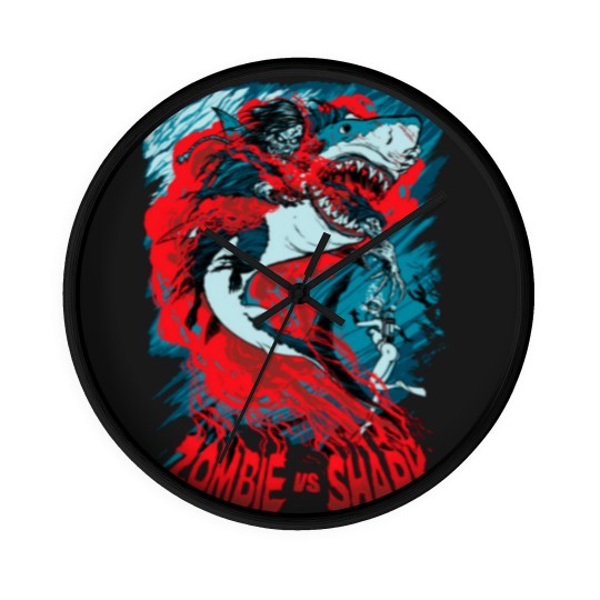 Discover Shark Vs Zombie Wall Clocks