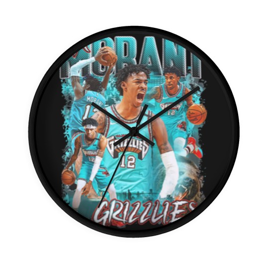 Discover Ja Morant Wall Clocks | Memphis Grizzlies Bootleg Graphic Wall Clocks