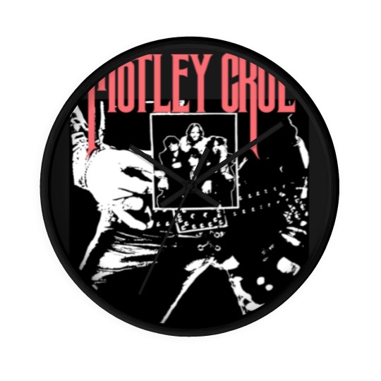 Discover Vintage 2000's Original Motley Crue Rock Band Concert Too Fast For Love Tour Black & Red Wall Clocks