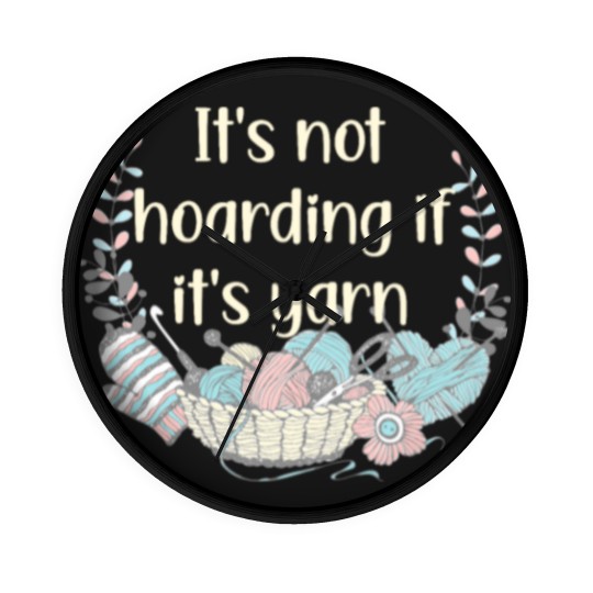 Discover Knit Crochet Collect Yarn Stash Wall Clocks