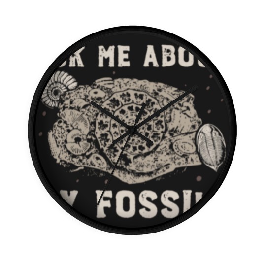Discover Fossil Collector | Paleontologist Fossil Dino Gift Wall Clocks