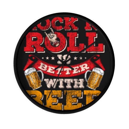 Discover rock n roll beer Wall Clocks