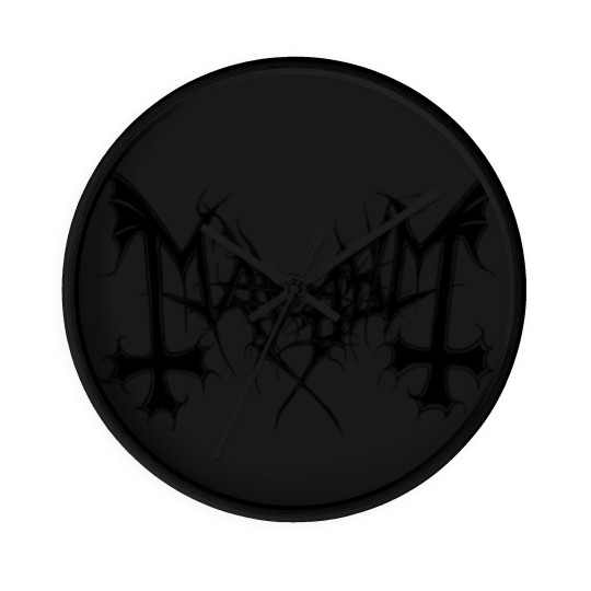 Discover Mayhem - Logo (Black Cover Edition) - Mayhem - Wall Clocks