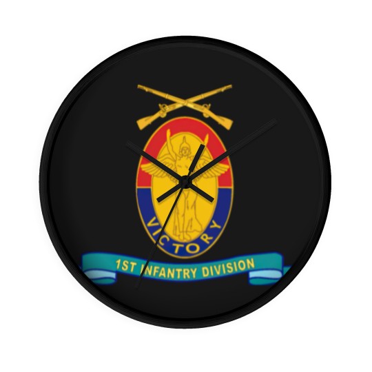 Discover Army 1st Infantry Division w Br Ribbon Wall Clocks