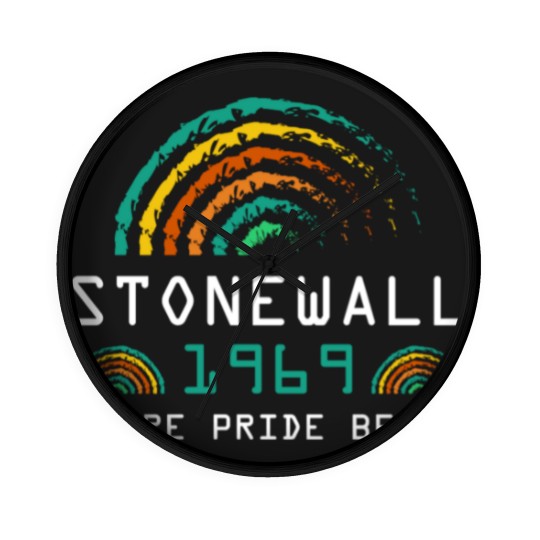 Discover Stonewall 1969 Rainbow Gay CSD 50 Years Pride Riot Wall Clocks