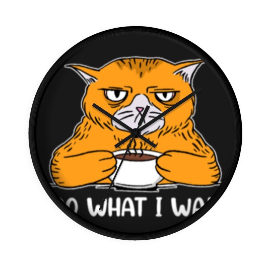 Discover I do What I Want Funny Sarcastic Cat Wall Clocks