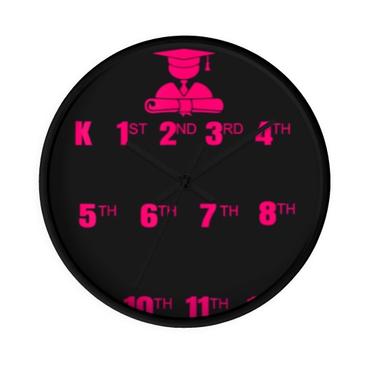 Discover handprint chart grow with me school year growth Wall Clocks