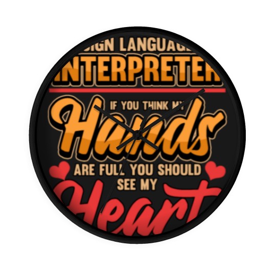 Discover sign language interpreter signpost gesture Wall Clocks