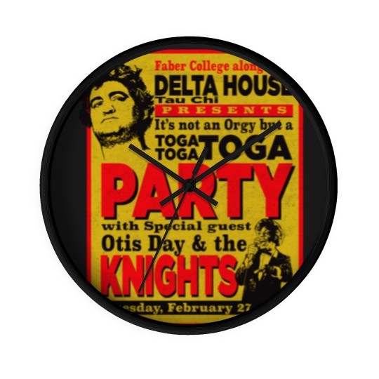 Discover Delta House Flyer from Animal House - Animal House Toga - Wall Clocks