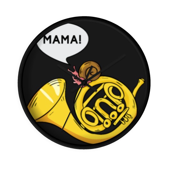 Discover Snail French Horn Shell Pun Musician Gift Wall Clocks